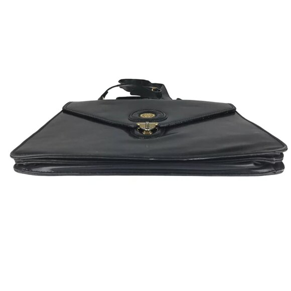 Marchino Via Moda Womens Black Leather Top Handle Adjustable Strap Crossbody Bag - Picture 6 of 10